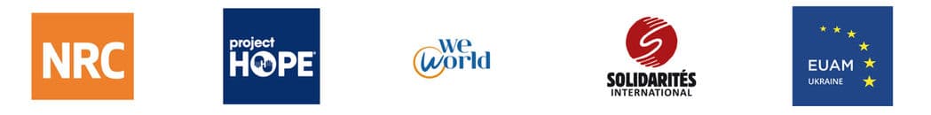Norwegian Refugee Council, Project HOPE, WeWorld, SOLIDARITÉS INTERNATIONAL and EUAM Ukraine